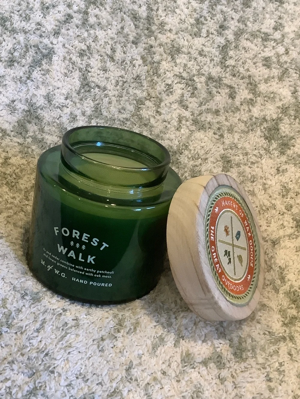 Forest Walk Hand Poured Scented Soy Wax Candle With Pressure Lid NWT 12.20 oz.